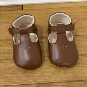 Brown Leather Kids Shoes